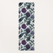 ヴィンテージ紫マゼンタフローラ ヨガマット (正面)
