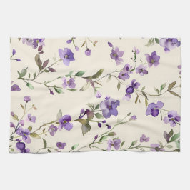 ヴィンテージ紫ラベンダー キッチンタオル