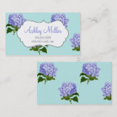 ヴィンテージ紫紫紫紫陽花の名刺 名刺 (正面/裏面)