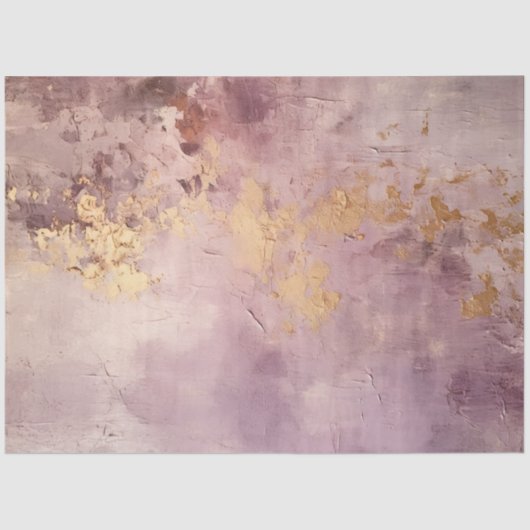 ヴィンテージ紫色とグランジ長壁金ゴールド箔 薄葉紙 (正面)