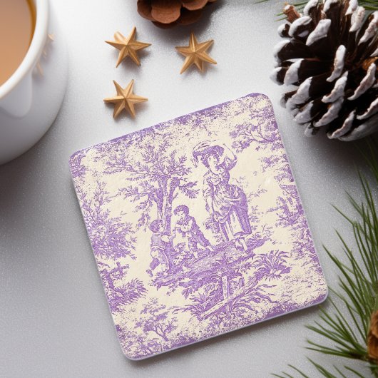 ヴィンテージ紫色のキッズトイレデジュエリー ストーンコースター