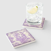 ヴィンテージ紫色のキッズトイレデジュエリー ストーンコースター (横)