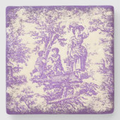 ヴィンテージ紫色のキッズトイレデジュエリー ストーンコースター (正面)