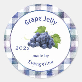 ヴィンテージ紫色のグレープジェリーキャニングカラフルホテル ラウンドシール