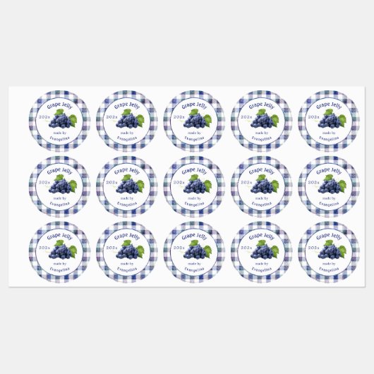 ヴィンテージ紫色のグレープジェリーキャニングカラフルホテル ラベル (シート)