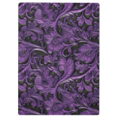 ヴィンテージ紫色のツーリング革 クリップボード (裏面)