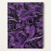 ヴィンテージ紫色のツーリング革 プランナー手帳 (裏面)