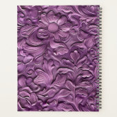 ヴィンテージ紫色のツーリング革 プランナー手帳 (裏面)