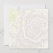 ヴィンテージ紫色のバラ結婚式の日付を保存 セーブザデート (裏面)