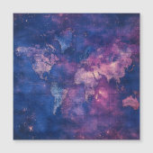 ヴィンテージ紫色の天空の世界地図(10) (正面)