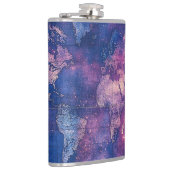ヴィンテージ紫色の天空の世界地図(10) フラスク (右)