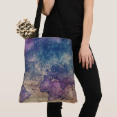 ヴィンテージ紫色の天空の世界地図(13) トートバッグ (クローズアップ)