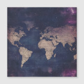 ヴィンテージ紫色の天空の世界地図(5) (正面)