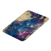 ヴィンテージ紫色の天空の世界地図(6) マグネット (左側)