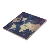 ヴィンテージ紫色の天空の世界地図(7) タイル (側面)