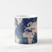 ヴィンテージ紫色の天空の世界地図(8) コーヒーマグカップ (中央)