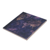 ヴィンテージ紫色の天空の世界地図(9) タイル (側面)