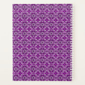 ヴィンテージ紫色の幾何学模様 プランナー手帳 (裏面)