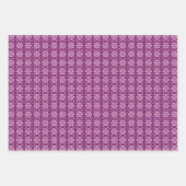 ヴィンテージ紫色の幾何学模様 ラッピングペーパーシート (正面2)