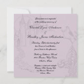 ヴィンテージ紫色の無条件愛結婚式の招待 招待状 (裏面)