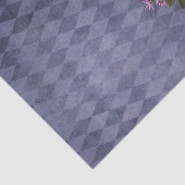 ヴィンテージ紫色の熱帯フローラ 薄葉紙 (詳細)