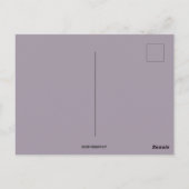 ヴィンテージ紫色の花とイースタークロス ポストカード (裏面)