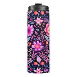 ヴィンテージ紫色の花ボタニカルシャビシック タンブラー