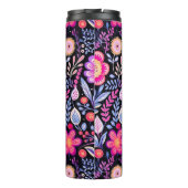 ヴィンテージ紫色の花ボタニカルシャビシック タンブラー (裏面)