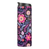 ヴィンテージ紫色の花ボタニカルシャビシック タンブラー (回転右)