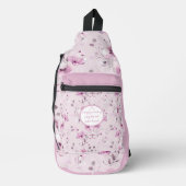 ヴィンテージ紫色の花柄 スリングバッグ (正面)