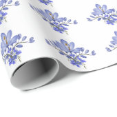 ヴィンテージ紫色の花柄 ラッピングペーパー (ロールコーナー)