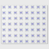 ヴィンテージ紫色の花柄 ラッピングペーパー (フラット)