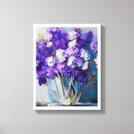 ヴィンテージ紫色の花瓶 キャンバスプリント