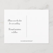 ヴィンテージ紫色の黒と銀の日付を保存 案内ポストカード (裏面)