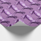 ヴィンテージ紫色牛ギフト用包装紙 ラッピングペーパー (角)