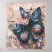 ヴィンテージ紫蝶 ポスター (正面)