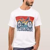 ヴィンテージ細胞学者マウンテンバイクMTBサイクリング おもしろい Tシャツ (正面)