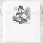 ヴィンテージ紳士の犬のシール スクエアシール (バッグ)