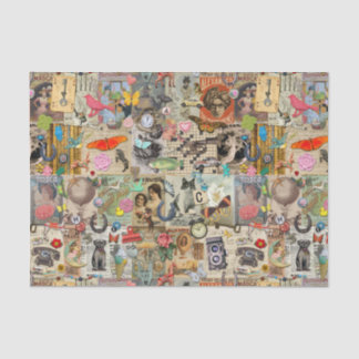 ヴィンテージ組織の分離またはコラージュ紙 薄葉紙