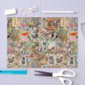 ヴィンテージ組織の分離またはコラージュ紙 薄葉紙 (クラフト)