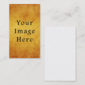ヴィンテージ経年収穫金ゴールドパーチメント紙 名刺 (正面/裏面)