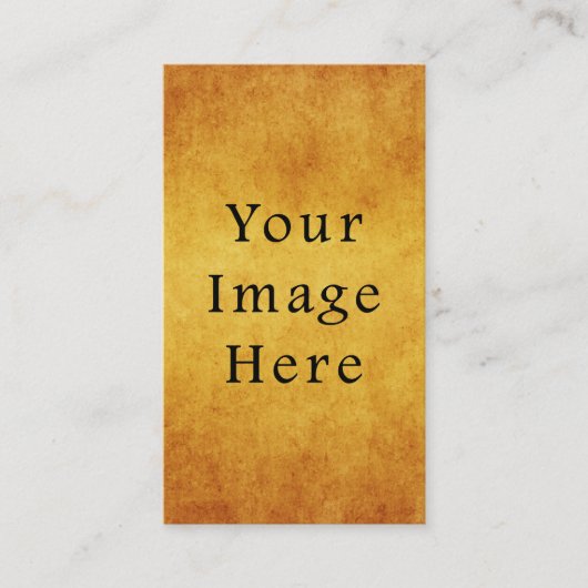 ヴィンテージ経年収穫金ゴールドパーチメント紙 名刺 (正面)