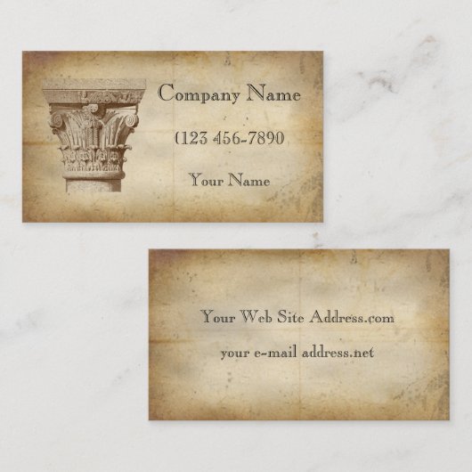 ヴィンテージ経過列イラストレーション 名刺 (正面/裏面)