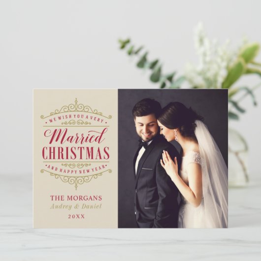 ヴィンテージ結婚したの結婚写真 シーズンカード (スタンド正面)