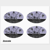 ヴィンテージ結婚のアザラシ 楕円形シール (シート)