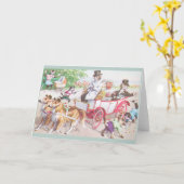 ヴィンテージ結婚のグリーティングカード カード (黄色い花)