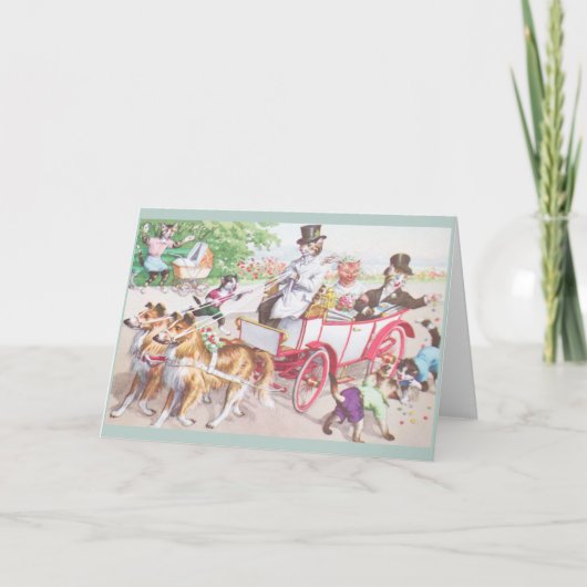 ヴィンテージ結婚のグリーティングカード カード (正面)