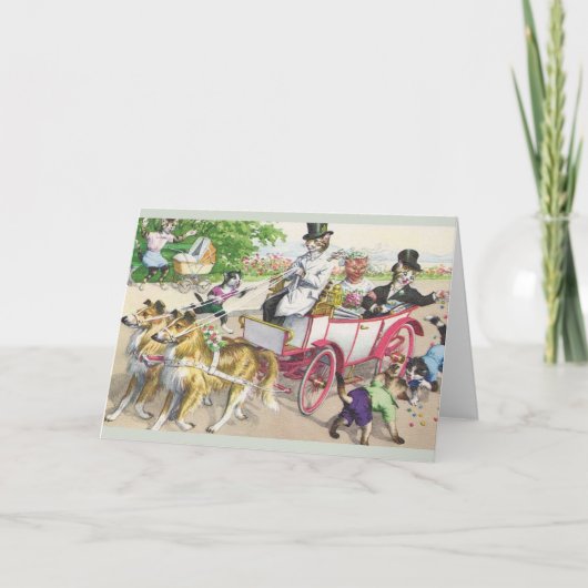 ヴィンテージ結婚のグリーティングカード カード (正面)