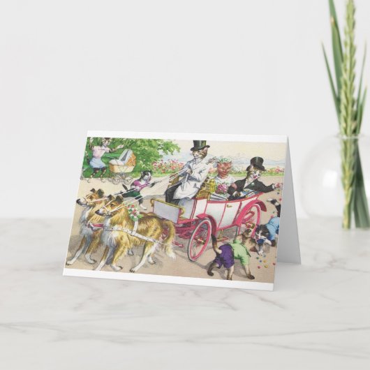 ヴィンテージ結婚のグリーティングカード カード (正面)