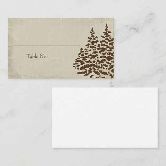 ヴィンテージ結婚のシーティングカード プレイスカード (正面/裏面)